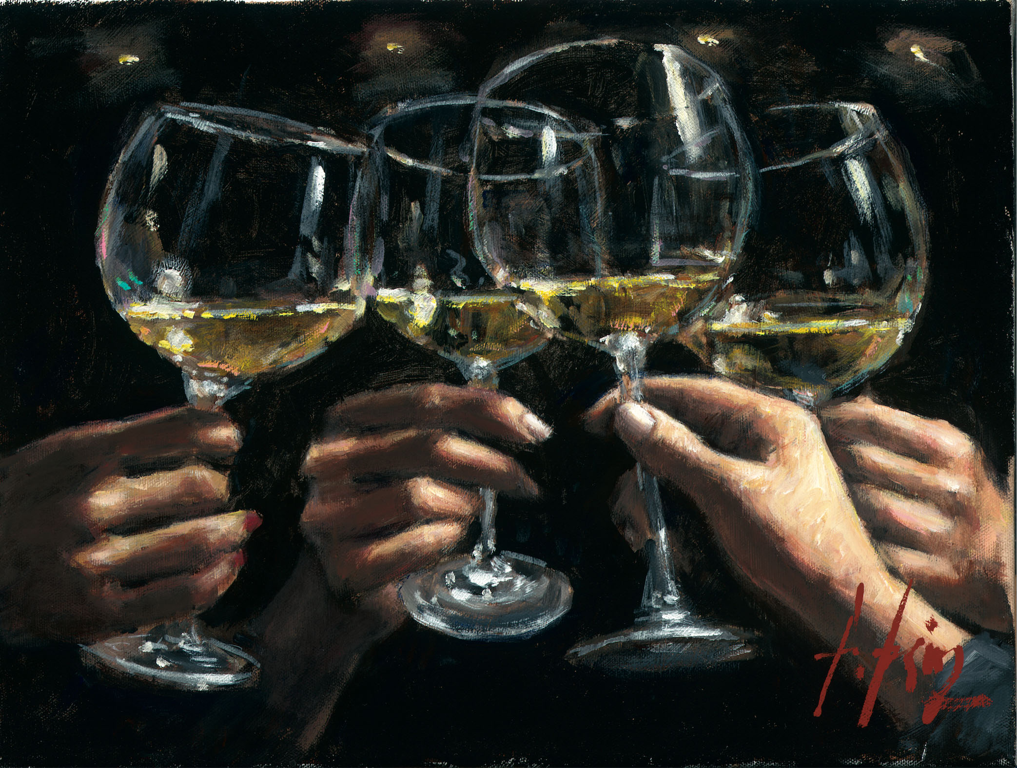 Fabian Perez Brindis Con Blanco II